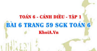 Bài 6 trang 59 SGK Toán 6 tập 1 Cánh Diều
